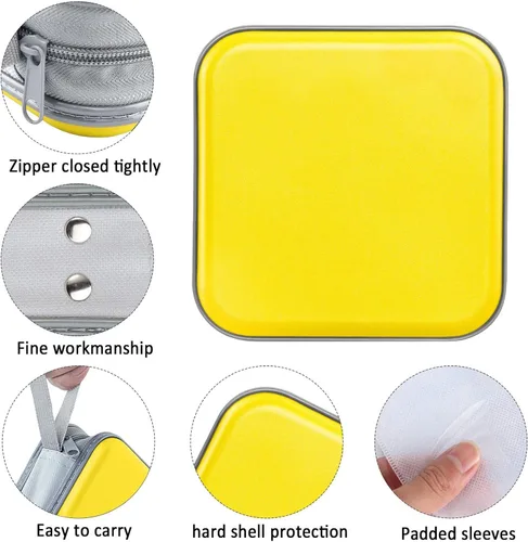 Miniatura 2 de Siveit Funda para CD, capacidad para 40 unidades, para CD/DVD, cartera, de plástico duro, DVD, carpetas de almacenamiento para automóvil, hogar