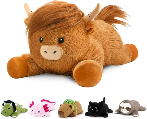 Miniatura 12 de SQEQE - Peluche con peso de dinosaurio, peluche afelpado para aliviar el estrés, suave juguete de almohada de T-Rex para niños y adultos, regalos