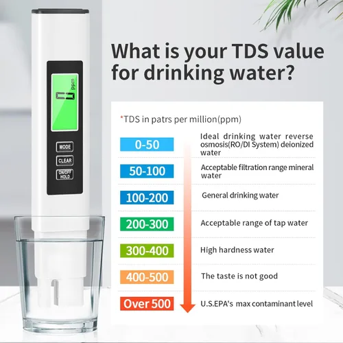 Miniatura 5 de Nuevo 4 en 1 Medidor TDS, medidor TDS, medidor digital de agua, preciso y confiable, medidor de agua, TDS EC y medidor de temperatura (° C/° F)