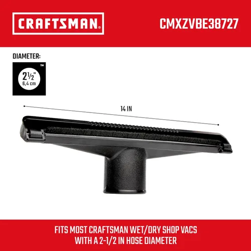 Miniatura 3 de CRAFTSMAN CMXZVBE38727 Accesorio de boquilla seca para aspiradora en seco y húmedo de 2.5 pulgadas, accesorio de aspiradora de tienda de grado