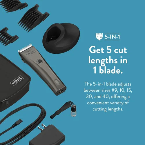 Miniatura 5 de Kit corta uñas profesional Bravura con cable/inalámbrico para mascotas, de la marca Wahl, Gris plomizo