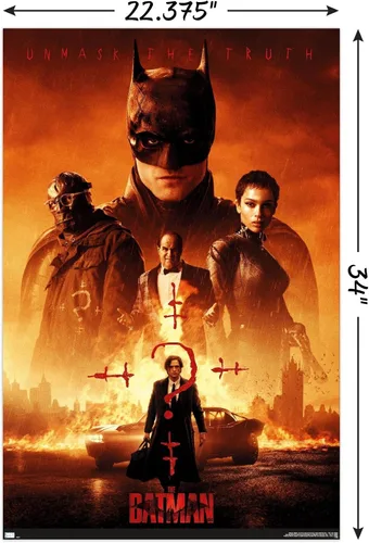 Miniatura 3 de Trends International DC Comics Movie The Batman - Póster de pared de una hoja, 22.375 x 34 pulgadas, versión sin marco
