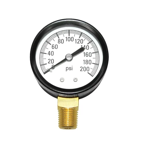 Miniatura 7 de Joywayus Medidor de Presión 0-200 PSI, Latón 1/4" NPT Rosca Macho Montaje Inferior, Llenado de Glicerina, Caja de Acero Inoxidable, Múltiples