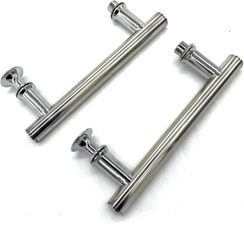 Miniatura 4 de YUANQIAN Manija de puerta de ducha ABS cromada 5.709 in (5.7 in) de agujero a agujero