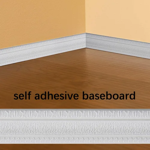 Miniatura 2 de Yutianli Moldura de Corona Despegar y Pegar Borde de Papel Tapiz Base de Pared Flexible Moldura Ribete Autoadhesiva Zócalo de Vinilo Moldura