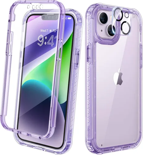 Miniatura 177 de Diaclara - Funda compatible con iPhone 11, carcasa resistente de cuerpo completo con protector de pantalla integrado sensible al tacto y Transparente