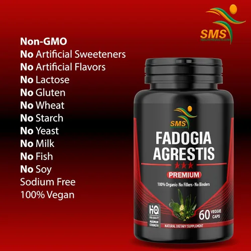 Miniatura 3 de Fadogia Agrestis Extracto Píldoras (fuerza máxima) porciones de 1,000 mg Apoya el rendimiento atlético, la fuerza, la conducción, orgánico