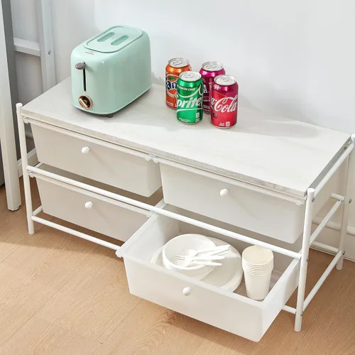 Miniatura 8 de Suprima® Cajones Multiusos con Estante - Tapa Blanca Blanca Parte superior blanca/blanqueada