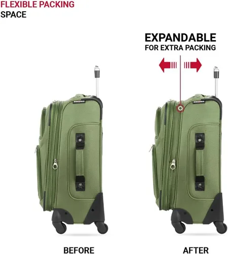 Miniatura 221 de SwissGear - Equipaje suave expandible Sion con ruedas, Negro