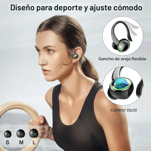 Miniatura 5 de Matast Auriculares deportivos Bluetooth 5.4 2026, 50 reproducciones sobre la oreja con micrófonos ENC con cancelación de ruido, auriculares
