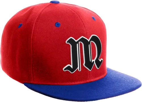 Miniatura 546 de Daxton Gorra clásica con visera de billete plano con letras del alfabeto inglés antiguo de la A a la Z