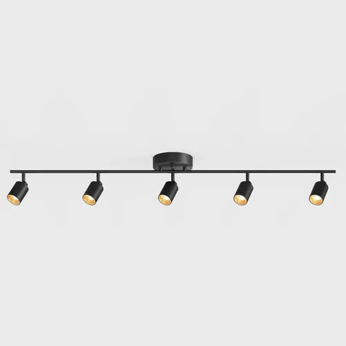 Miniatura 26 de Shura - Luz de pista blanca de 2 luces con cabezales ajustables, bombillas LED integradas, kit de iluminación de riel de 15 pulgadas, luz de techo