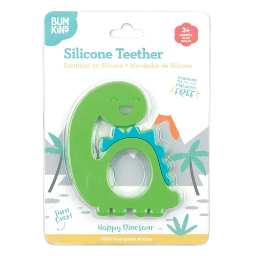 Miniatura 6 de Bumkins Llaveros de Juguete Congelables para la Dentición del Bebé con Anillos, Chupete de Silicona Suave y Flexible, Seguro para Masticar, Mordedor