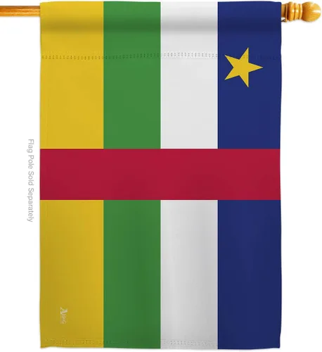 Miniatura 9 de Americana Home & Garden HG140049 Banderas de África Central de la Nacionalidad Mundial Impresiones Decorativas Casa Vertical 28" X 40" 13" 18.5