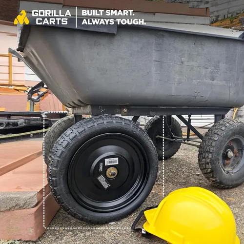 Miniatura 6 de Gorilla Carts Paquete de 2 Neumáticos de Repuesto Sin Pinchazos de 13 Pulgadas, Capacidad de 300 lb Cada Uno – Poliuretano Sólido, Cubo de 2.16