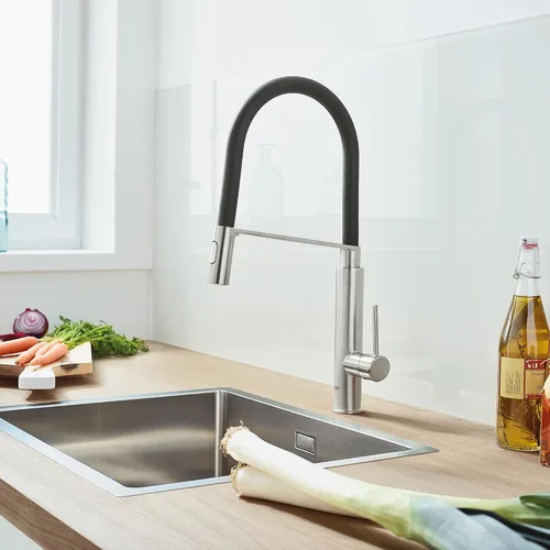 Miniatura 7 de GROHE 31492DC0 Concetto Semi-Pro Grifo de cocina con rociador extraíble Supersteel (acero inoxidable)