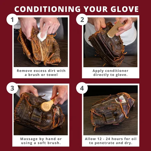 Miniatura 4 de Rhino Wax - Baseball Glove Conditioner - Condition Ball Mitts or Softball Gloves with Premium Leather Mitt Balm - Deeply Moisturizes, Speeds up