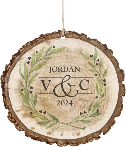 Miniatura 11 de Let's Make Memories Adorno de Navidad Personalizado para Parejas - Adorno de Navidad 2025 - Decoración de Árbol - Personalizar Mensaje, Año
