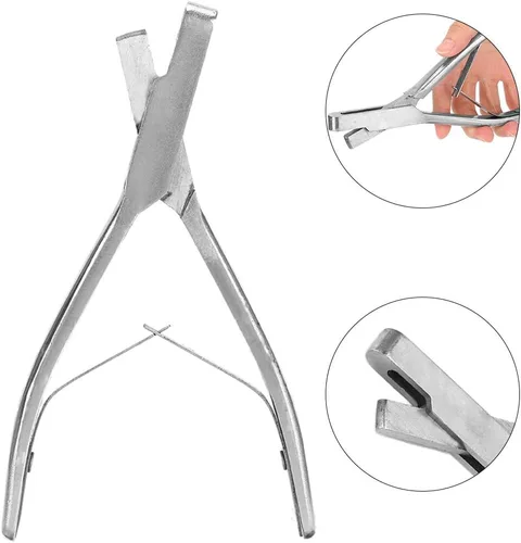 Miniatura 6 de Muesca de oreja de animal, alicates de acero inoxidable, orejas de cerdo en forma de U, alicates para marcado, pinzas para marca de oreja
