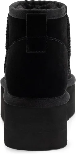 Miniatura 5 de Xiakolaka Mini botas clásicas de plataforma para mujer, botas de nieve antideslizantes de gamuza para invierno
