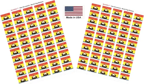 Miniatura 252 de 100 calcomanías de la bandera de Alaska; 1.5" x 1" hechas en Estados Unidos, calcomanías autoadhesivas de la bandera del estado para álbumes