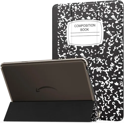 Miniatura 13 de MoKo - Funda para tableta Amazon Kindle Fire HD 10 (13ª generación, versión 2023) de 10.1 pulgadas, funda de piel sintética con soporte triple