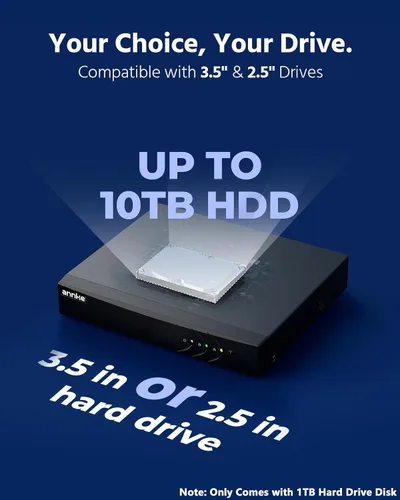 Miniatura 5 de ANNKE - Sistema de cámara de seguridad de audio bidireccional 3K, DVR H.265+ de 8 canales con detección de vehículos y humanos AI, 4 cámaras CCTV