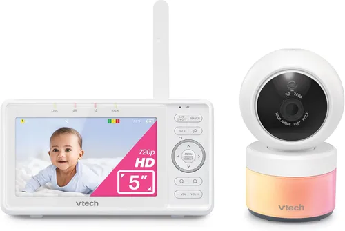 Miniatura 14 de VTech - Monitor de video para bebé con 2 cámaras y pantalla LCD de 5 pulgadas, hasta 17 horas de video y 31 horas de audio