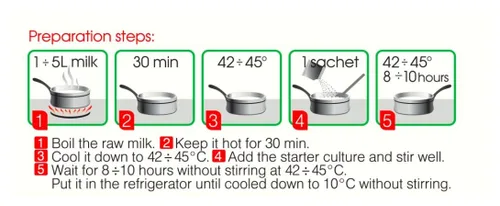 Miniatura 8 de Iniciador de yogur búlgaro Cultura de yogur probiótico natural Iniciador de cultivo de yogur casero hasta 50 litros Lactobacillus bulgaricus 10