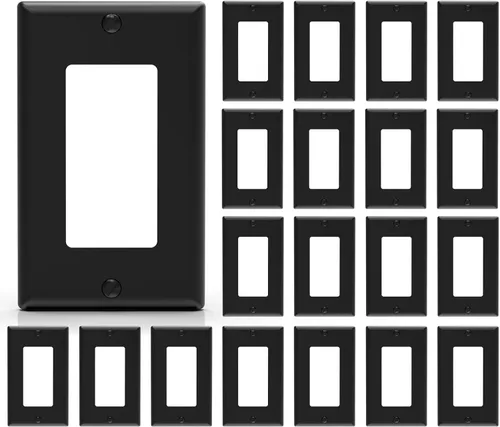 Miniatura 7 de ELEGRP Placa decorativa de pared para receptáculo, cubiertas decorativas de tamaño estándar de 1 gang, placas frontales de policarbonato irrompibles