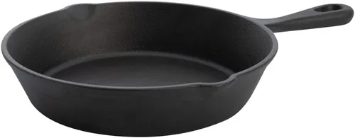 Miniatura 2 de Restaurantware Met Lux - Sartén de hierro fundido de 7.75 pulgadas, 1 sartén de hierro fundido pre-sazonado, con asa con boquillas para verter