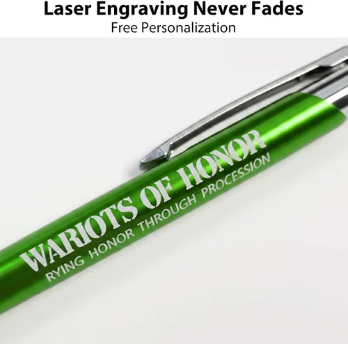 Miniatura 6 de Bolígrafo personalizado de tinta negra para eventos, ferias comerciales, paquete de 50 Verde