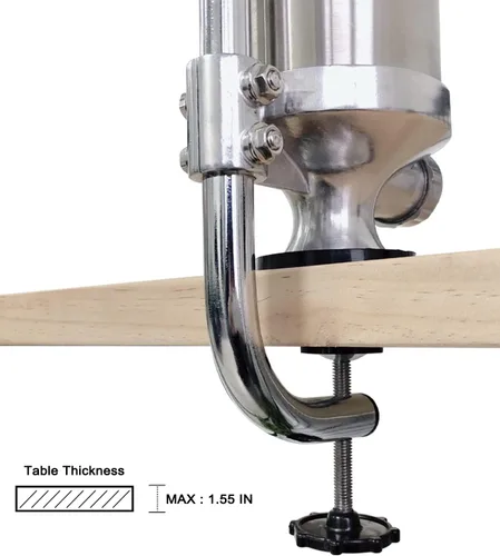 Miniatura 4 de Accesorio para embutir, máquina vertical de cocina de llenado de carne casera de acero inoxidable, 8 tubos de relleno (1,5 lb vertical)