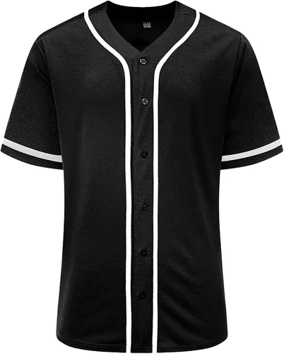 Miniatura 3 de Camiseta de béisbol para hombres y mujeres, uniformes deportivos hipster hip hop, camisas de manga corta para camisa personalizada con botones
