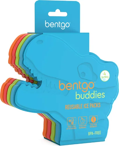 Miniatura 7 de Bentgo Buddies - Bolsas de hielo delgadas reutilizables para loncheras, bolsas de almuerzo y enfriadores, multicolor, paquete de 4