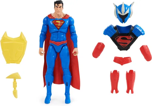 Miniatura 3 de DC Comics, Superman Man of Steel Figura de acción, DC Adventures, 12 pulgadas, 9 accesorios, juguetes coleccionables de superhéroes para niños