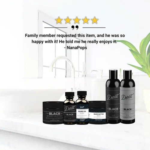 Miniatura 8 de Detroit Grooming Co. Acondicionador de barba con extracto de manzana y aloe vera, suavizante, desenredante e hidratante para barba, edición negra