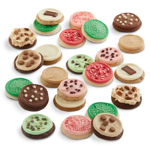 Miniatura 11 de Cheryl's Cookies Galletas en forma de manzana, con 24 galletas de azúcar esmeriladas de crema de mantequilla, envueltas individualmente, regalo