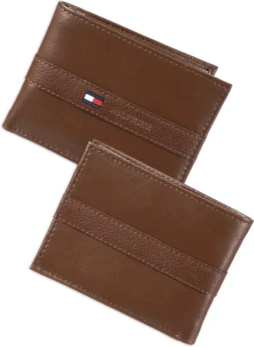 Miniatura 2 de Tommy Hilfiger Cartera de cuero genuino para hombre con múltiples ranuras para tarjetas