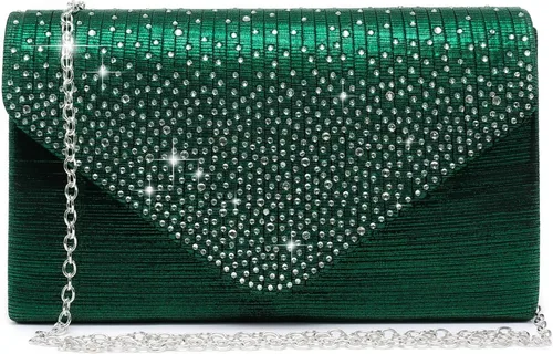Dasein Bolso de mano de satén esmerilado para mujer, bolso cruzado para fiesta, graduación, boda, sobre