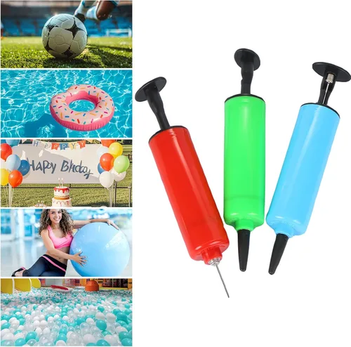 Miniatura 4 de Kit de inflador de mano de 3 piezas, bomba de aire de bola con aguja, boquilla, perfecto para voleibol, baloncesto, fútbol, waterpolo, juego inflable