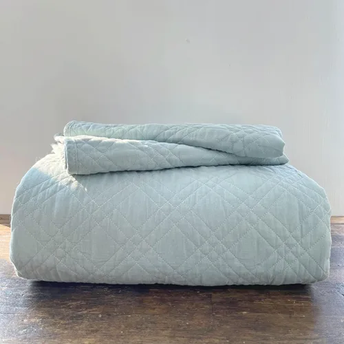 Miniatura 5 de DerF HOME Juego de edredón 100% algodón, tamaño Queen, ligero con costuras, colcha reversible suave para todas las estaciones, juego de ropa de cama