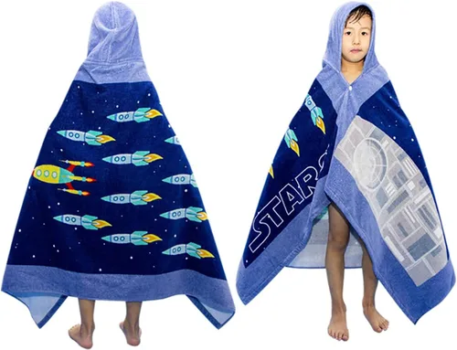 Miniatura 34 de BANGSAUR Toallas de playa para niños con capucha, algodón suave de 50 x 30 pulgadas, niñas y bebés de 3 a 12 años, toalla de baño, piscina