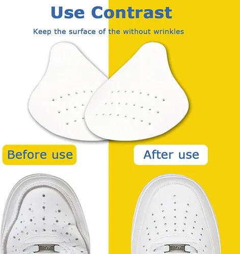 Miniatura 6 de 2 pares de protectores de arrugas de zapatos Toe Box 2.0 mejorados anti-arrugas para zapatos deportivos, material suave, insertos cómodos