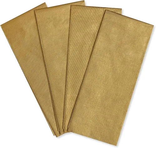 Papyrus 4 hojas de papel de seda dorado para cumpleaños, manualidades, bricolaje y más Oro