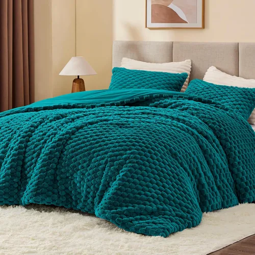Miniatura 26 de BEDELITE Juego de Edredón Esponjoso Twin - Edredón Suave de Vellón Beige para Cama Twin, Juego de Ropa de Cama Lujoso y Cálido para Invierno, Juego