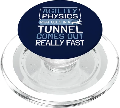 Miniatura 7 de Dog Agility Handler - Agility Physics - Tunnel Dog Agility PopSockets Adhesive PopGrip