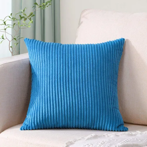 Miniatura 16 de Artscope Fundas de Almohada de Pana a Rayas Acogedoras Súper Suaves Decorativas Oblongas Fundas de Almohada Decorativa Funda de Cojín para Sofá