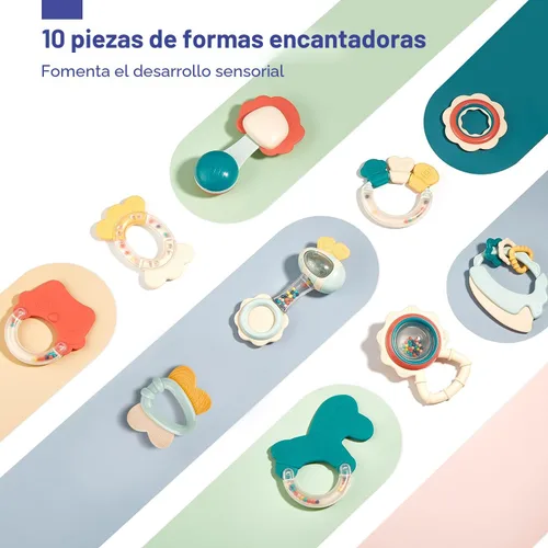 Miniatura 2 de hahaland Juguetes para bebés de 0 a 6 meses, sonajeros para bebés, juguetes para dentición de 3 a 6 meses, juguetes para bebés recién nacidos de 6 a