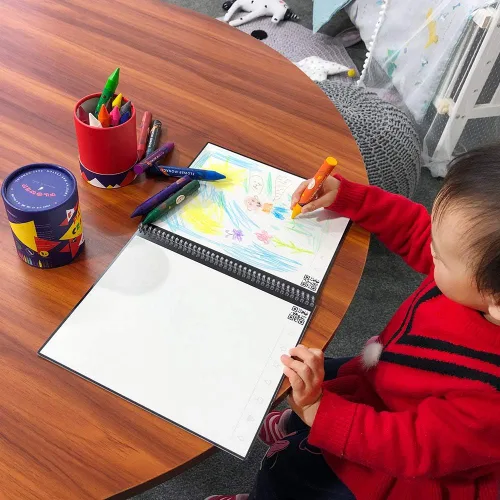Miniatura 3 de Lebze Crayones Jumbo para niños pequeños, 16 colores no tóxicos, crayones grandes fáciles de sostener para niños, seguros para bebés y niños Flor